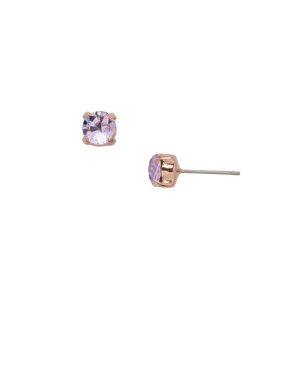 Jayda Stud Earrings - EDN32RGVI - <p>The Jayda Stud Earrings are the perfect every day wardrobe staple. A round crystal nestles perfectly in a metal plated post with four prongs. </p><p>Need help picking a stud? <a href="https://www.sorrelli.com/blogs/sisterhood/round-stud-earrings-101-a-rundown-of-sizes-styles-and-sparkle">Check out our size guide!</a> From Sorrelli's Violet collection in our Rose Gold-tone finish.</p>