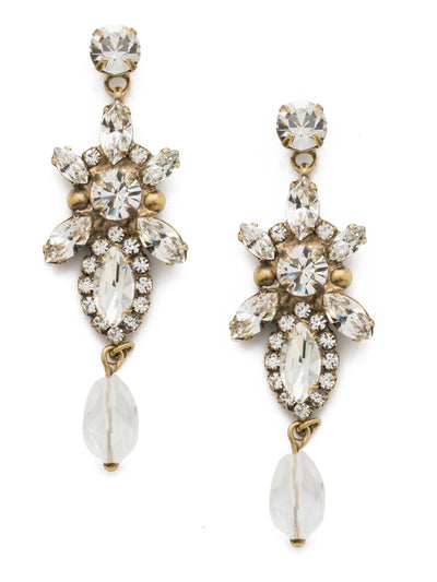 Stargazer Earring - EDN98AGCRY - <p>A fun, elaborate chandelier style earring encrusted with crystals that makes a stylish statement! From Sorrelli's Crystal collection in our Antique Gold-tone finish.</p>