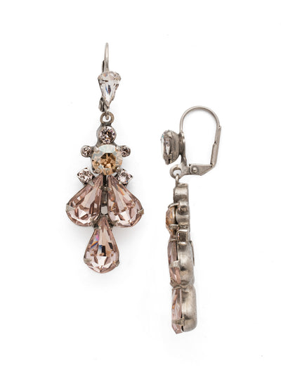 Prima Donna Dangle Earrings - EDP18ASSBL - <p>Cascading teardrop crystals take center stage in this elegantly appointed, head-turning design. From Sorrelli's Satin Blush collection in our Antique Silver-tone finish.</p>