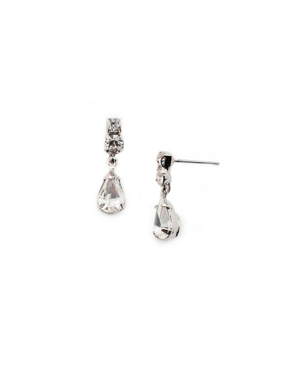 Charli Dangle Earrings - EDQ1RHCRY - <p>Teardrop stud drop earring. From Sorrelli's Crystal collection in our Palladium Silver-tone finish.</p>
