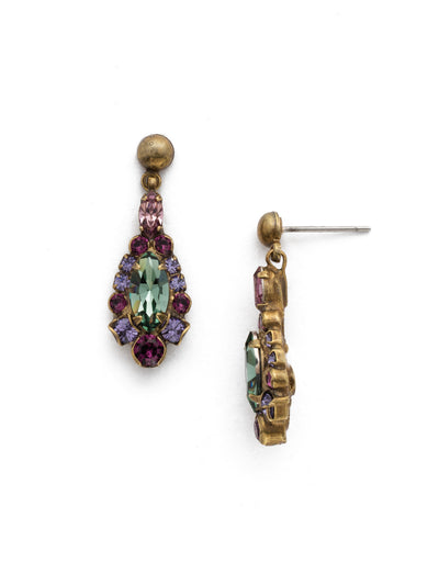 Rue Earring - EDQ30AGJT - A central navette is surrounded with delicate round stones for a look that's dainty and demure.