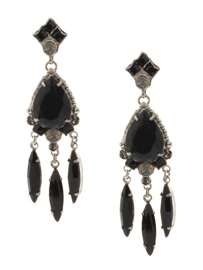 Primrose Earring - EDQ34ASBON - <p>Our take on the tassel trend, the primrose earring offers lots of movement with three dangling marquise cut crystals hanging from a central pear-cut stone. From Sorrelli's Black Onyx collection in our Antique Silver-tone finish.</p>