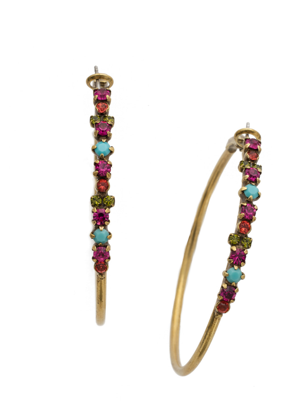 Large Vinca Hoop Earring - EDR2AGBOT