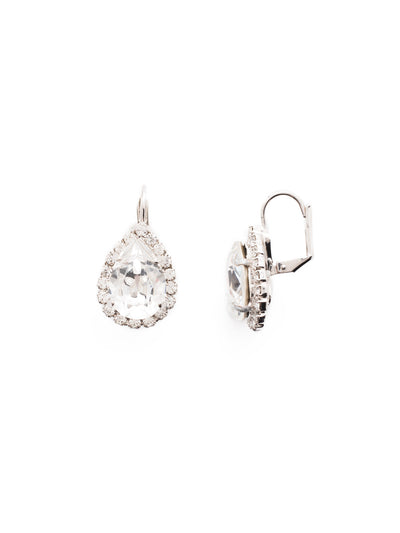Reed French Wire Earring - EDR48RHCRY - <p>Classic styling abounds with a brilliant pear crystal, surrounded by petite rounds. From Sorrelli's Crystal collection in our Palladium Silver-tone finish.</p>