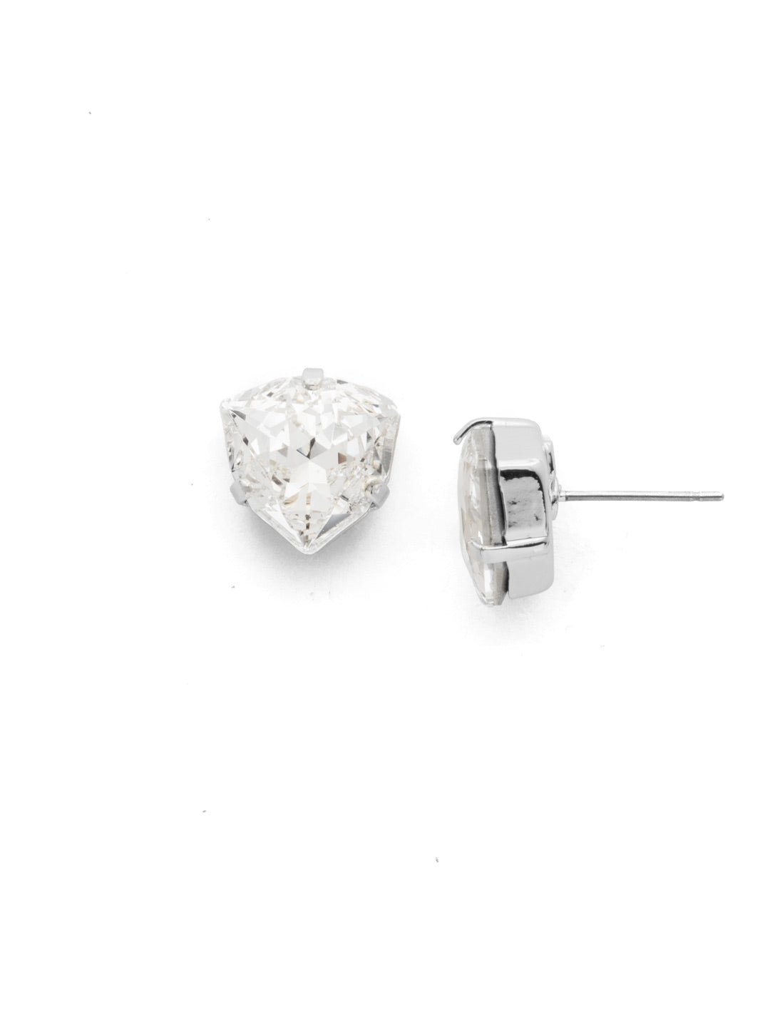 Perfectly Pretty Stud Earring - EDS10RHCRY - <p>A classic and elegant look, this design features a trillion cut crystal on a stud post. From Sorrelli's Crystal collection in our Palladium Silver-tone finish.</p>