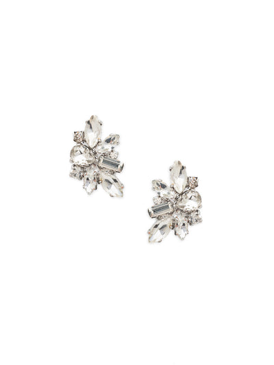 Muscari Stud Earring - EDT4PDCRY - <p>A variety of geometric crystals form this modern asymmetric style. From Sorrelli's Crystal collection in our Palladium finish.</p>