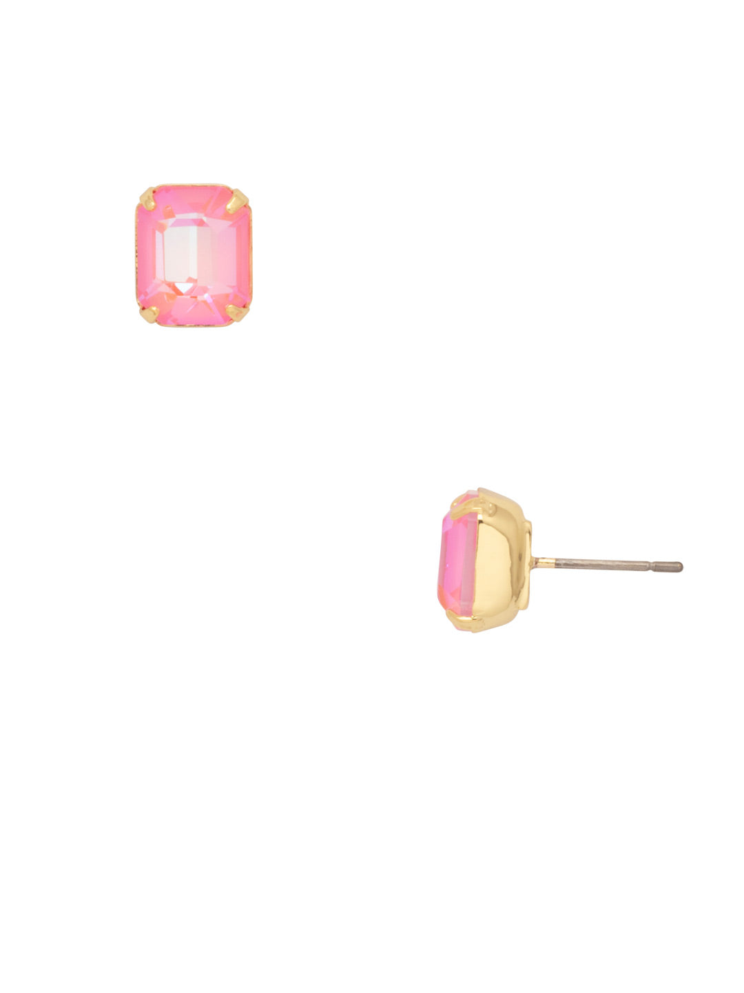 Octavia Stud Earrings - EDU53BGBFL - <p>These rounded emerald cut stud earrings can be worn alone or paired with anything for just a bit of extra bling! From Sorrelli's Big Flirt collection in our Bright Gold-tone finish.</p>