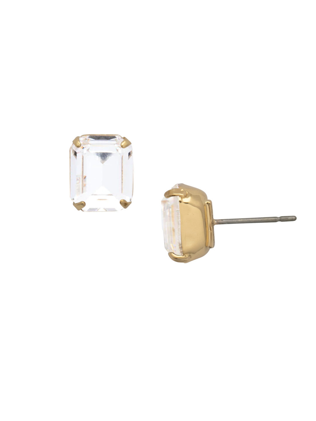 Octavia Stud Earrings - EDU53BGCRY - <p>These rounded emerald cut stud earrings can be worn alone or paired with anything for just a bit of extra bling! From Sorrelli's Crystal collection in our Bright Gold-tone finish.</p>