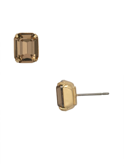 Octavia Stud Earrings - EDU53BGLC - <p>These rounded emerald cut stud earrings can be worn alone or paired with anything for just a bit of extra bling! From Sorrelli's Light Colorado collection in our Bright Gold-tone finish.</p>