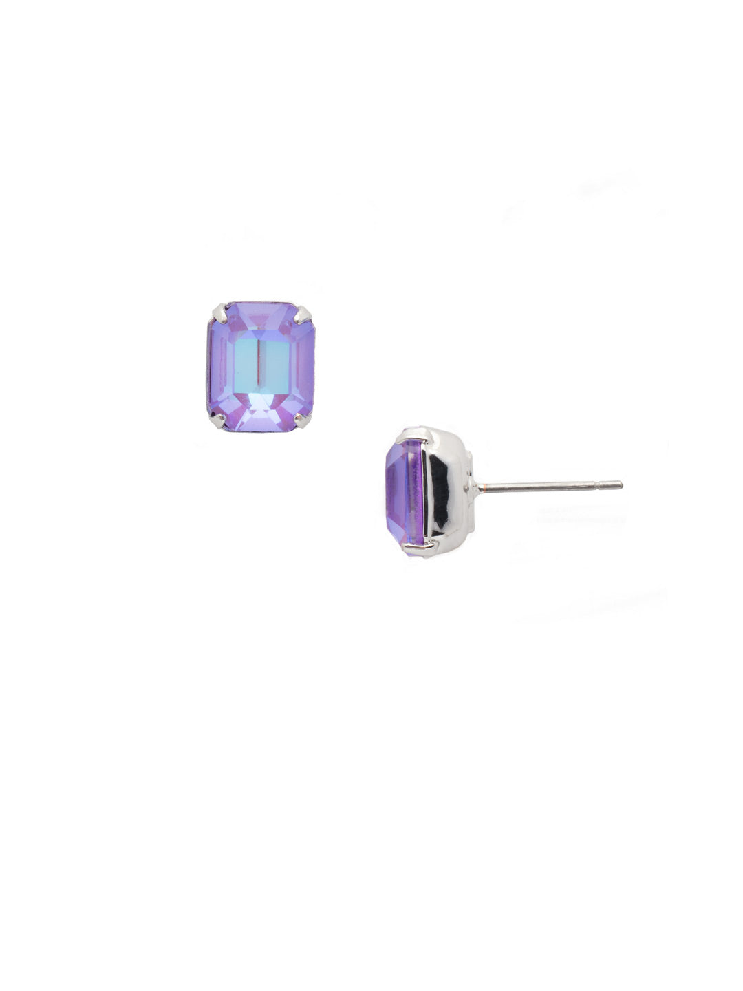 Octavia Stud Earrings - EDU53PDCCC - <p>These rounded emerald cut stud earrings can be worn alone or paired with anything for just a bit of extra bling! From Sorrelli's Cotton Candy Clouds collection in our Palladium finish.</p>