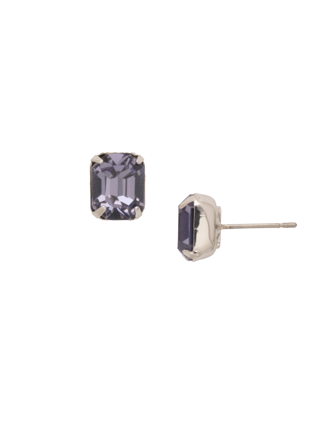 Octavia Stud Earrings - EDU53PDTZ - <p>These rounded emerald cut stud earrings can be worn alone or paired with anything for just a bit of extra bling! From Sorrelli's Tanzanite Crystal collection in our Palladium finish.</p>