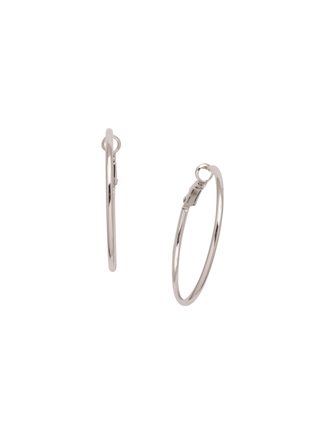 Dahlia Hoop Earring - EDW63RHCRY - <p>A classic metal hoop that never goes out of style. From Sorrelli's Crystal collection in our Palladium Silver-tone finish.</p>