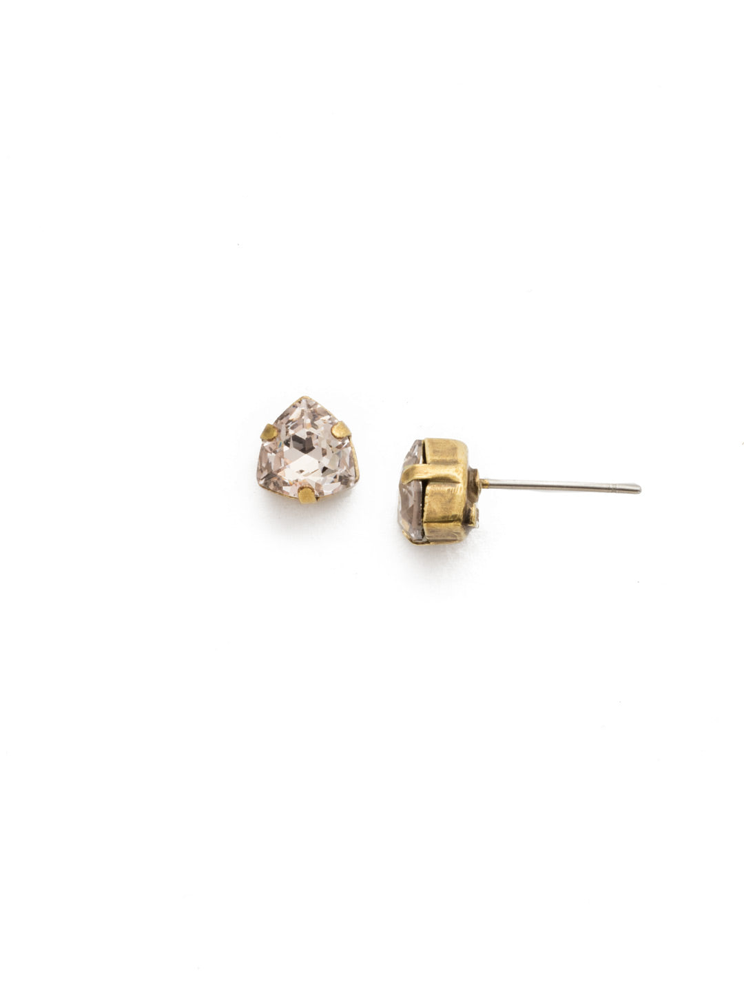 Sedge Stud Earrings - EDX1AGSTN - <p>A shield shaped crystal in a simple pronged setting. Perfect if you want to add just a bit of sparkle to any outfit! From Sorrelli's Sandstone collection in our Antique Gold-tone finish.</p>