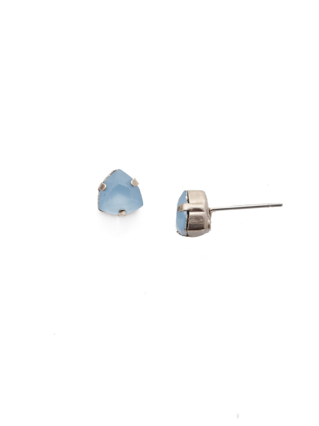 Sedge Stud Earrings - EDX1ASGLC - A shield shaped crystal in a simple pronged setting. Perfect if you want to add just a bit of sparkle to any outfit! From Sorrelli's Glacier collection in our Antique Silver-tone finish.