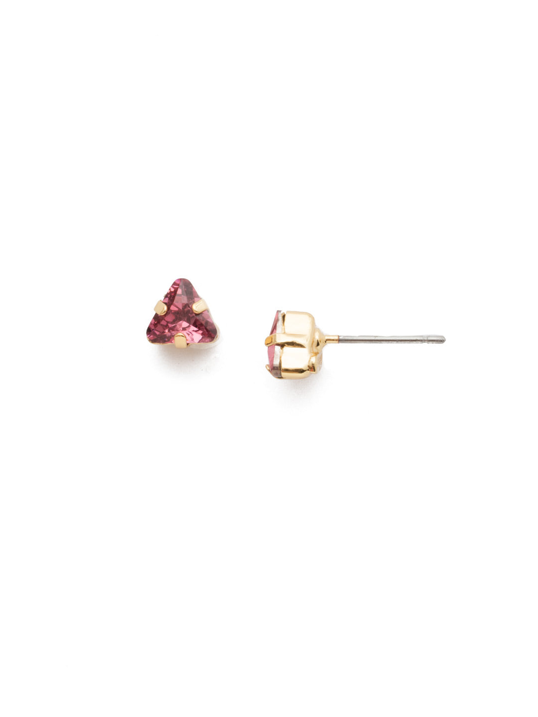 Sedge Stud Earrings - EDX1BGBGA - A shield shaped crystal in a simple pronged setting. Perfect if you want to add just a bit of sparkle to any outfit! From Sorrelli's Begonia collection in our Bright Gold-tone finish.