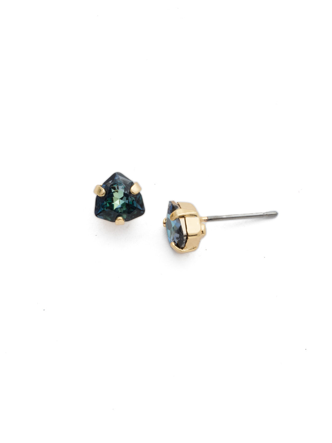 Sedge Stud Earrings - EDX1BGCSM - A shield shaped crystal in a simple pronged setting. Perfect if you want to add just a bit of sparkle to any outfit! From Sorrelli's Cashmere collection in our Bright Gold-tone finish.