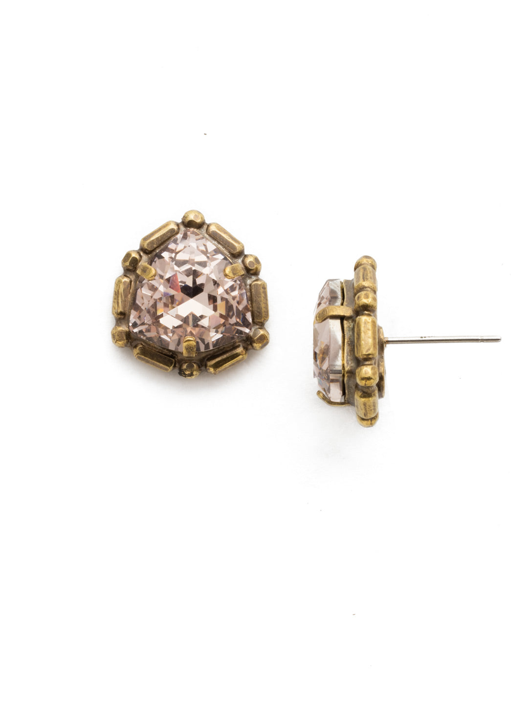 Primula Earring - EDX8AGSTN - <p>A shield shaped crystal in a detailed metal setting. Perfect if you want to add just a bit of sparkle to any outfit! From Sorrelli's Sandstone collection in our Antique Gold-tone finish.</p>