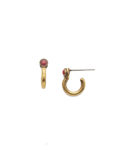 Danika Hoop Earrings - EDY26AGCB - A classic Sorrelli style to make a statement or wear everyday. From Sorrelli's Cranberry collection in our Antique Gold-tone finish.