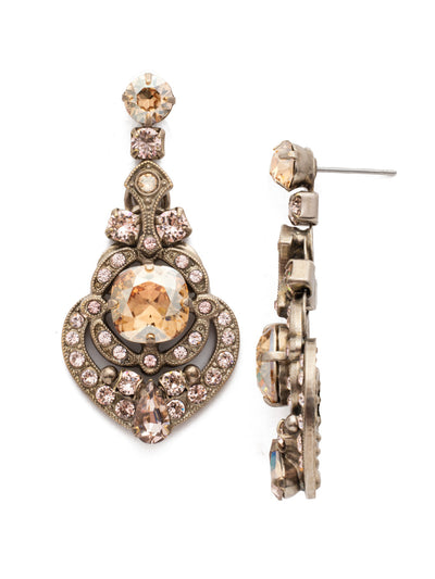Amelie Post Earrings - EDZ16ASSBL - A classic Sorrelli style to make a statement or wear everyday. From Sorrelli's Satin Blush collection in our Antique Silver-tone finish.