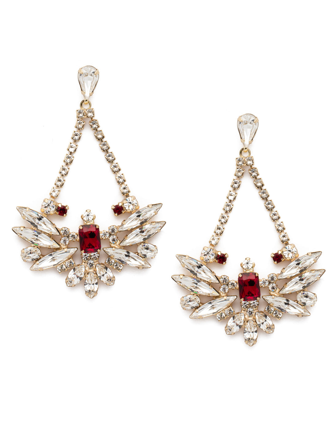 Vita Post Earrings - EDZ51BGCRU - <p>A classic Sorrelli style to make a statement or wear everyday. From Sorrelli's Crystal Ruby collection in our Bright Gold-tone finish.</p>