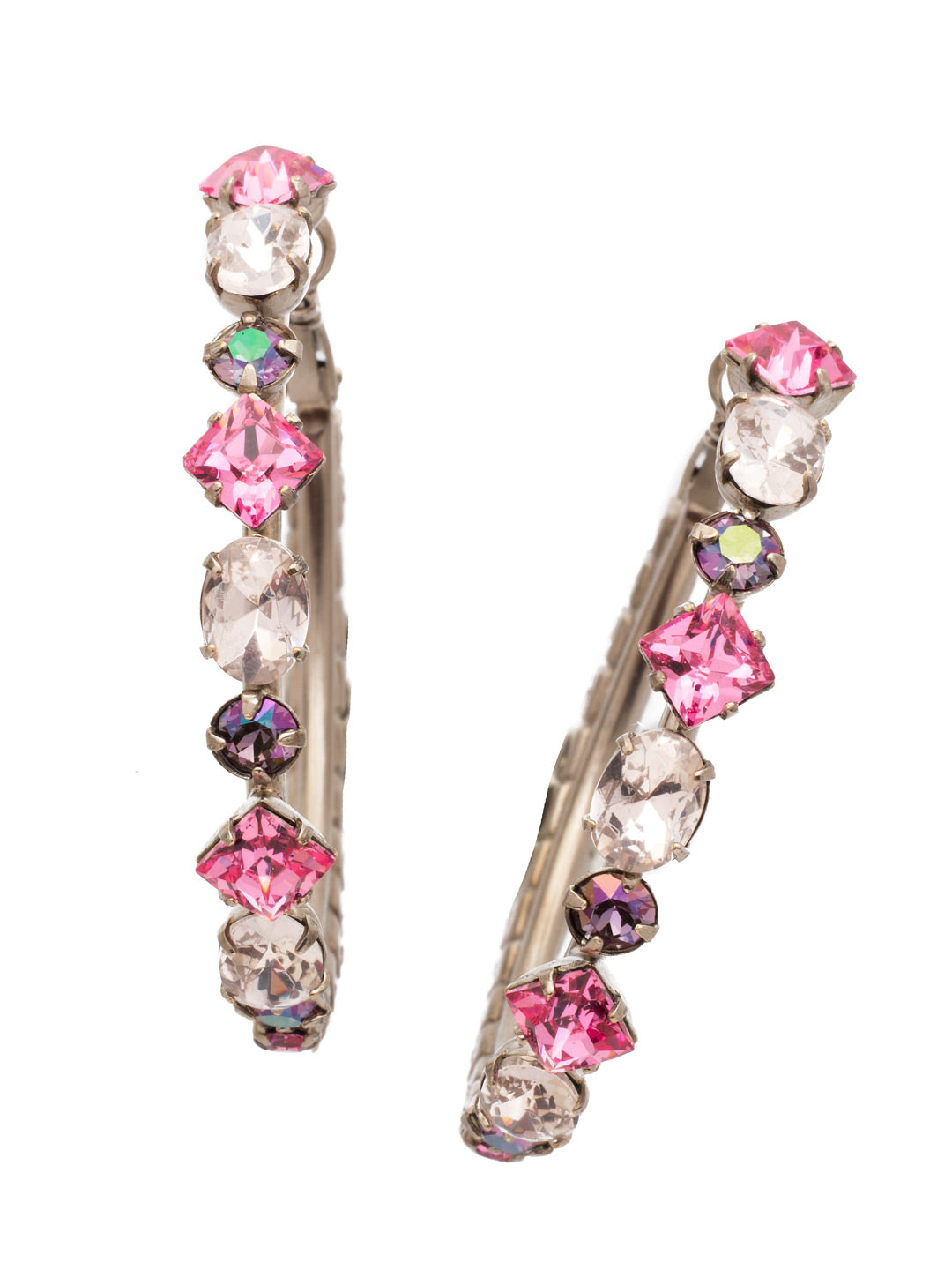 Sicily Hoop Earrings - EEA23ASGAZ - These hoop earrings are packed with sparkle, lined with a beautiful assortment of crystals.