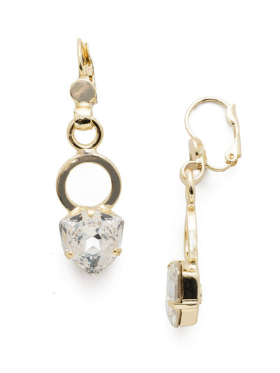 Daniela Dangle Earring - EEB14BGCRY - <p>The Daniela Drops make every day an occasion to shine. A round open metal design gets a touch of timeless style with a sparkling crystal at the end. From Sorrelli's Crystal collection in our Bright Gold-tone finish.</p>