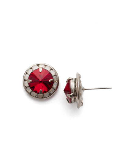 Dua Stud Earring - EEB33ASCP - <p>The Dua is a glamorous take on a simple stud. A sparkling round crystal, bordered by smaller crystals, will take your look from day to night effortlessly. From Sorrelli's Crimson Pride collection in our Antique Silver-tone finish.</p>