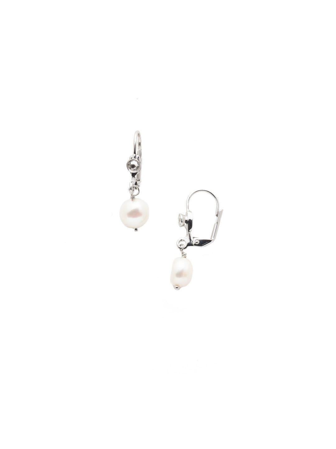 Narelle Dangle Earrings - EEF14PDCRY - <p>Anchored on a lever-back post, these luminous pearls dangle from a line of gold atop a brilliant crystal. These dainty earrings are perfect for a day in the office or a night on the town. From Sorrelli's Crystal collection in our Palladium finish.</p>