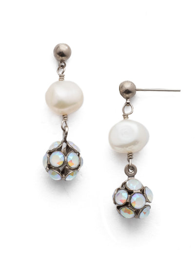 Cailey Dangle Earrings - EEF20ASGLC - <p>A simple delicate chain is brought to life with a gradual descending trio of sparkling orbs. Offering a hint of sparkle, these earrings are perfect for an evening out. From Sorrelli's Glacier collection in our Antique Silver-tone finish.</p>