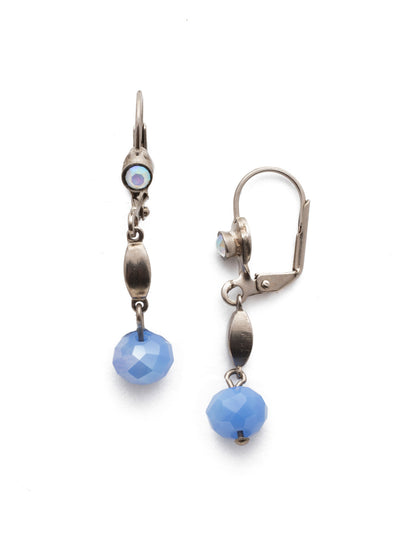 Marjorie Drop Earring - EEF35ASGLC - <p>A single orb dangles from theses alluring drop earrings with a singular round crystal atop. Backed by a lever-back closure these can be styled simplicity or sophisticated. From Sorrelli's Glacier collection in our Antique Silver-tone finish.</p>