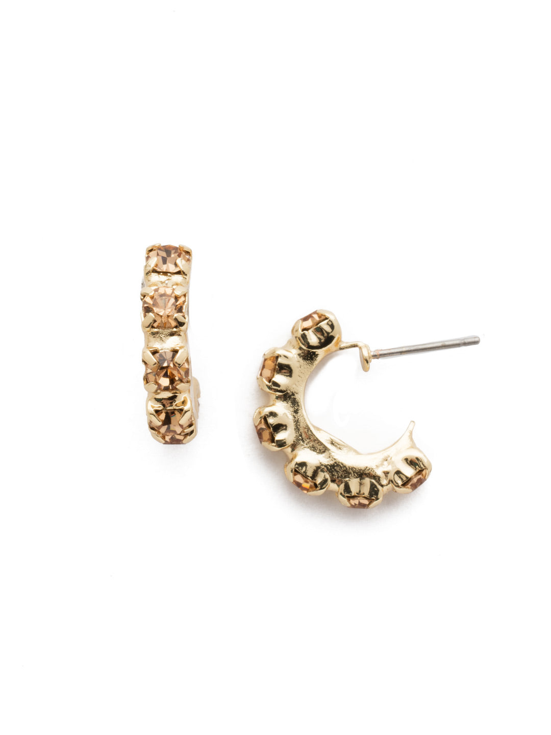 Maisie Hoop Earring - EEF49BGLC - <p>These eye-catching diamond encrusted hoops are sure to elevate any look. Pair these hoops with a blazer or a party dress to effortlessly complement any look. From Sorrelli's Light Colorado collection in our Bright Gold-tone finish.</p>
