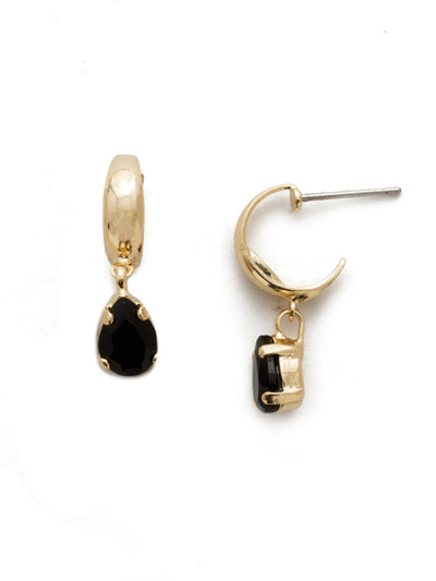 Oceane Dangle Earrings - EEF81BGJET - <p>Simple yet stylish, this teardrop crystal pairs perfectly with any outfit. From Sorrelli's Jet collection in our Bright Gold-tone finish.</p>