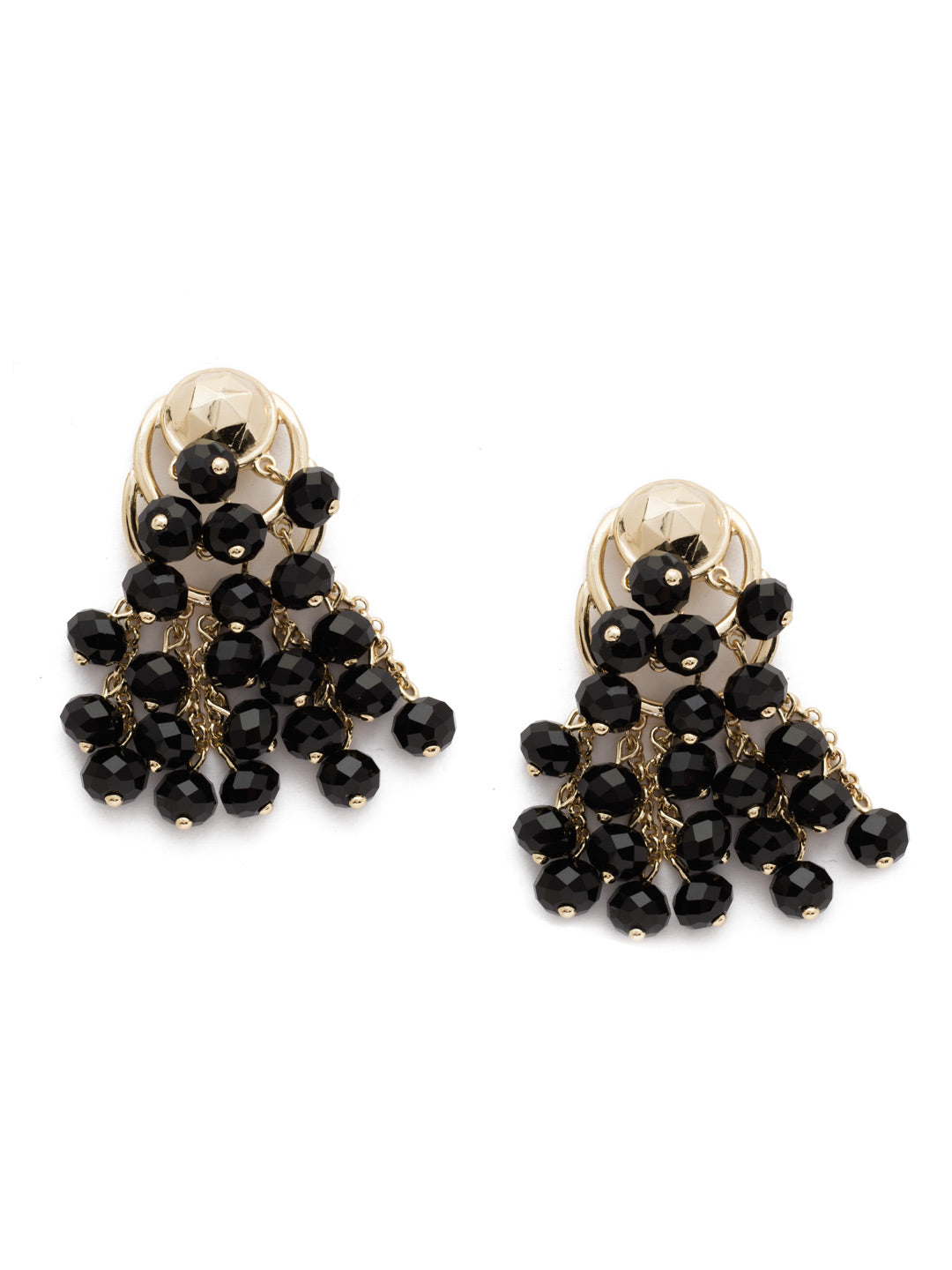 Eilidh Drop Earring - EEF8BGJET - <p>Complete with gold detailing and jingling beads these embellished earrings are sure to dangle and delight with every step you take. From Sorrelli's Jet collection in our Bright Gold-tone finish.</p>
