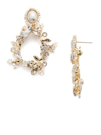 Louann Post Earrings - EEG14BGCLA - A classic Sorrelli style to make a statement or wear everyday. From Sorrelli's Crystal Lace collection in our Bright Gold-tone finish.