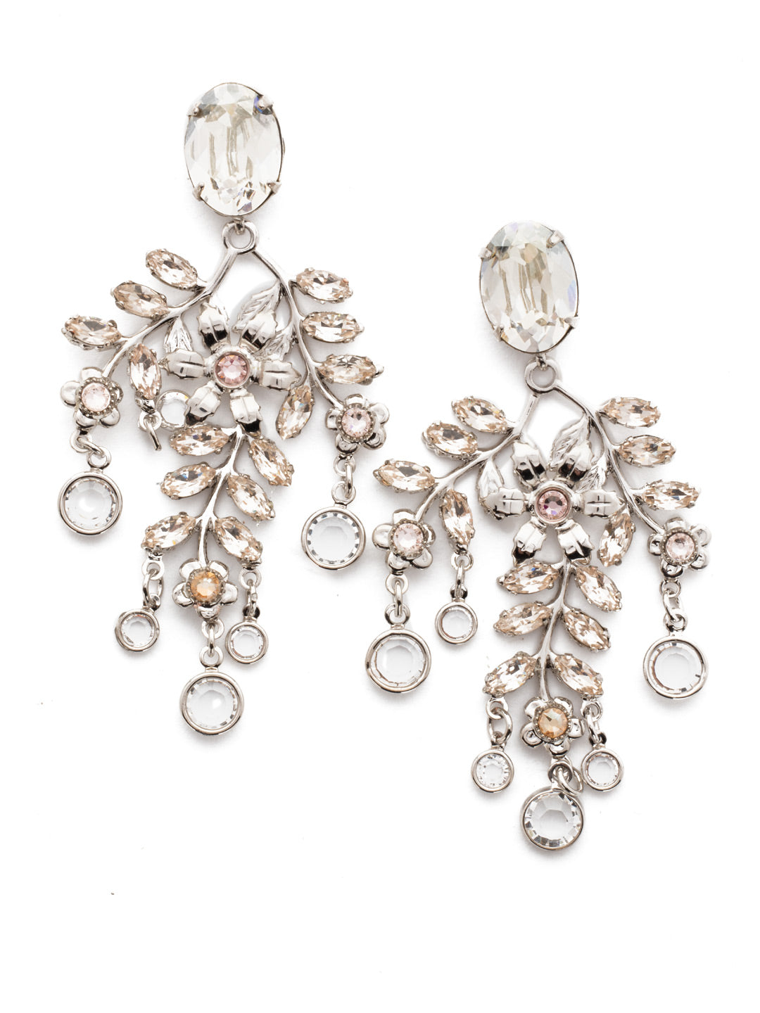 Augusta Post Earrings - EEG18RHSRO - A classic Sorrelli style to make a statement or wear everyday. From Sorrelli's Soft Rose collection in our Palladium Silver-tone finish.