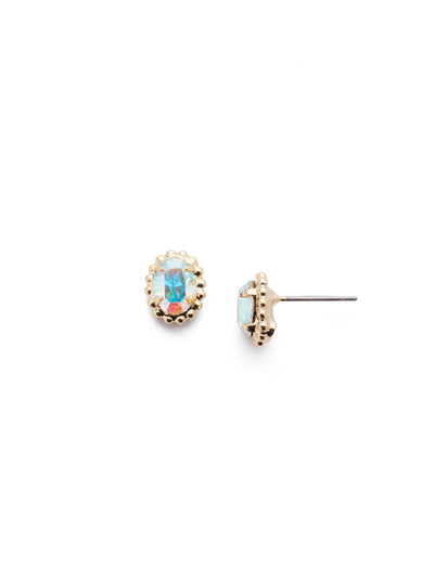 Maisie Stud Earrings - EEH11BGCAB - <p>The perfect oval stud earring for day-to-night wear. From Sorrelli's Crystal Aurora Borealis collection in our Bright Gold-tone finish.</p>