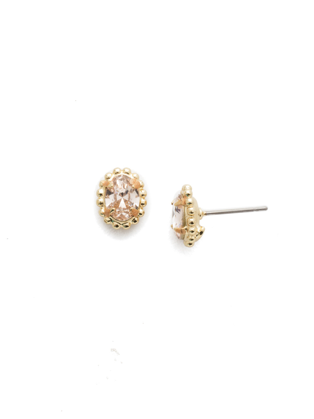 Maisie Stud Earrings - EEH11BGSIL - <p>The perfect oval stud earring for day-to-night wear. From Sorrelli's Silk collection in our Bright Gold-tone finish.</p>