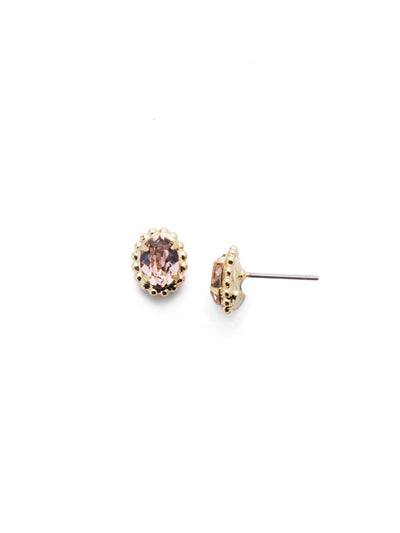 Maisie Stud Earrings - EEH11BGVIN - The perfect oval stud earring for day-to-night wear. From Sorrelli's Vintage Rose collection in our Bright Gold-tone finish.