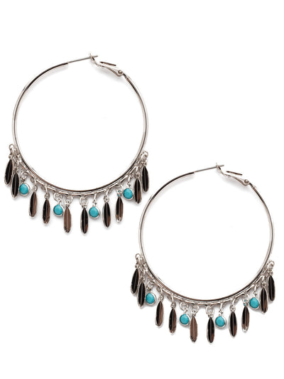 Skye Hoop Earring - EEH17RHTHT - <p>The classic hoop gets a bit of flair when you add drops of unique beadwork. From Sorrelli's Tahitian Treat collection in our Palladium Silver-tone finish.</p>