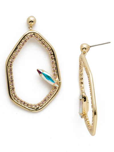 Gemma Dangle Earrings - EEH28BGISS - <p>These posts are long on style. Fasten on the fun shape surrounded by sparkling crystal pieces and you're sure to be the center of attention. From Sorrelli's Island Sun collection in our Bright Gold-tone finish.</p>