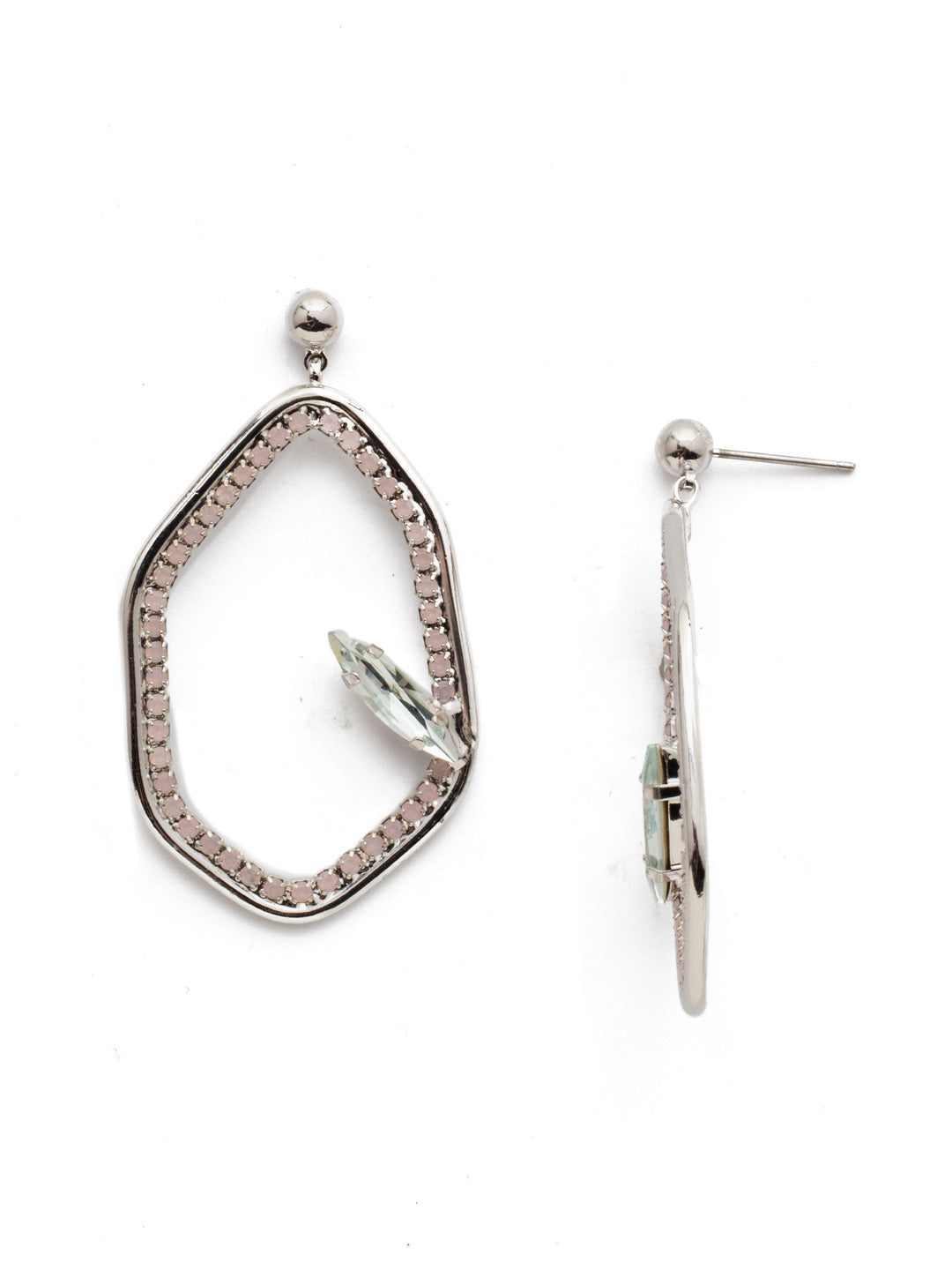 Gemma Dangle Earrings - EEH28RHTUL - <p>These posts are long on style. Fasten on the fun shape surrounded by sparkling crystal pieces and you're sure to be the center of attention. From Sorrelli's Tulip collection in our Palladium Silver-tone finish.</p>