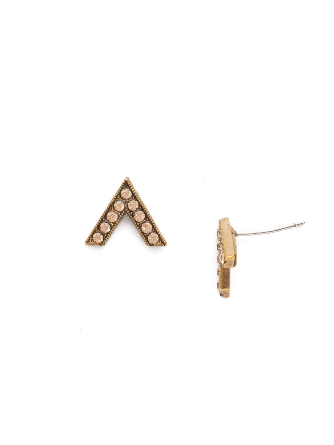 Fern Post Earrings - EEJ9AGLC - A classic Sorrelli style to make a statement or wear everyday. From Sorrelli's Light Colorado collection in our Antique Gold-tone finish.