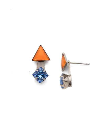 Emma Stud Earrings - EEN12ASOCR - <p>The Emma Stud Earrings are just the pair when you're looking for a bit of unique, yet subtle, sparkle. Find it with the featured triangle crystals that come together for serious sparkle. From Sorrelli's Orange Crush collection in our Antique Silver-tone finish.</p>