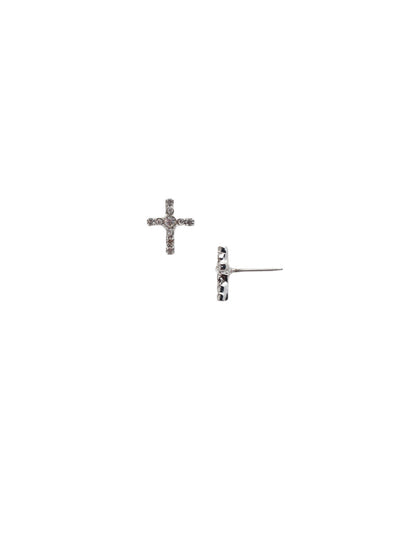 Miley Cross Stud Earring - EEN1PDCRY - <p>The Miley Stud Earrings are the easy go-to pair for both cross and crystal-bling lovers. They feature both and are a win-win. From Sorrelli's Crystal collection in our Palladium finish.</p>