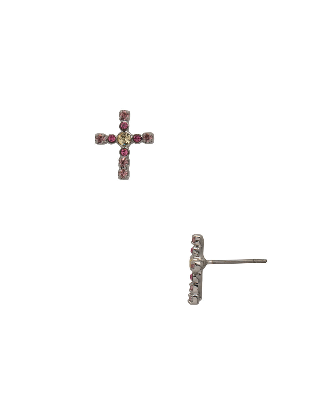 Miley Cross Stud Earring - EEN1PDPPN - <p>The Miley Stud Earrings are the easy go-to pair for both cross and crystal-bling lovers. They feature both and are a win-win. From Sorrelli's Pink Pineapple collection in our Palladium finish.</p>