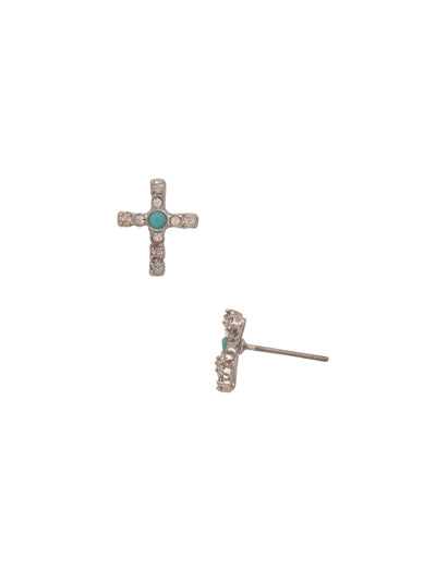 Miley Cross Stud Earring - EEN1PDSTO - <p>The Miley Stud Earrings are the easy go-to pair for both cross and crystal-bling lovers. They feature both and are a win-win. From Sorrelli's Santorini collection in our Palladium finish.</p>