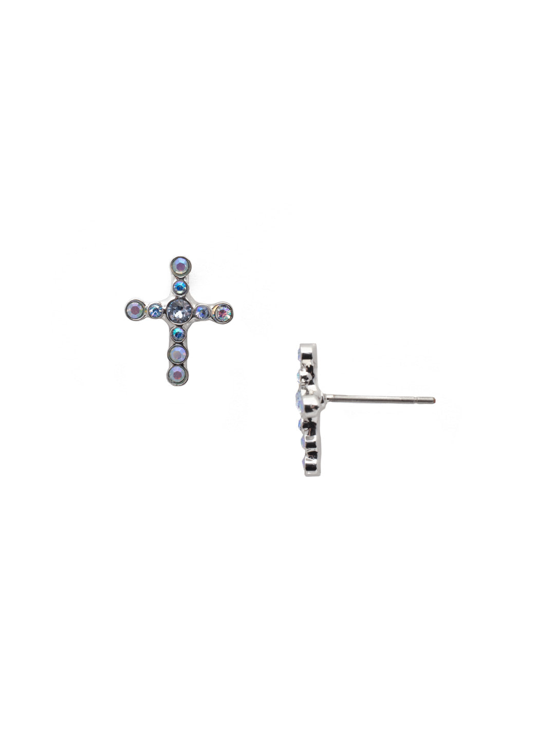 Miley Cross Stud Earring - EEN1PDWNB - <p>The Miley Stud Earrings are the easy go-to pair for both cross and crystal-bling lovers. They feature both and are a win-win. From Sorrelli's Windsor Blue collection in our Palladium finish.</p>