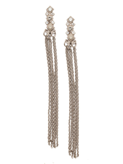 Elena Statement Earrings - EEN23ASSTC - <p>The Elena Statement Earrings are edgy and fun. Metallic strands dangle from a cluster of sparkling crystals in this stylish pair. From Sorrelli's Storm Clouds collection in our Antique Silver-tone finish.</p>