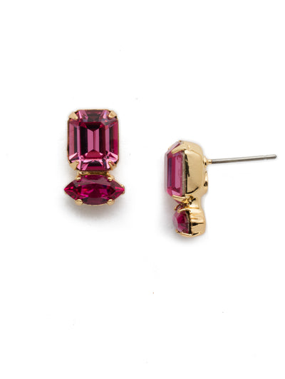 Mia Stud Earrings - EEN25BGBGA - The Mia Stud Earrings are just the pair when you want to sparkle, but subtly. Adding interest by way of shape, they feature fun baguette and navette crystals. From Sorrelli's Begonia collection in our Bright Gold-tone finish.