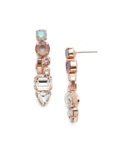 Marley Dangle Earrings - EEN29RGROG - <p>The Marley Dangle Earrings tell onlookers you're interesting. You can pull it off on all fashion fronts, from metal edge to small crystal shimmer and stunning cushion octagon and triangle stones, too. From Sorrelli's Rose Garden  collection in our Rose Gold-tone finish.</p>